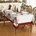 thumbnail image 4 of Christmas Tablecloth 60×84 Inch Rectangular, Dogs Truck Farm Snow Washable Table Cover for Party Picnic Dinner Decor, 4 of 6