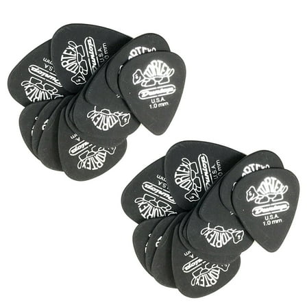 Dunlop Tortex Guitar Picks  Pitch Black Standard  1.0mm  24 Pack  488P1.0