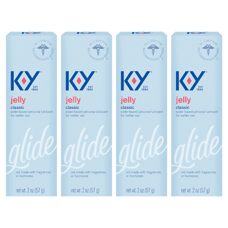 K-Y Jelly Water Based Lube, 2 Oz,. Personal Lubricant For Women (Pack of 4)
