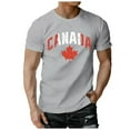 thumbnail image 3 of T-shirts Canada pour Hommes Drapeau Canadien Manches Courtes T-Shirt Feuille d'Érable Haut Col Rond Chemise Hawaïenne, 3 of 3