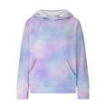 thumbnail image 4 of Mercatoo Girls Ribbed Hoodie Clothes Cute Cotton Soft Pullover Sweatshirts Teen Kids Long Sleeve Hoodie Tops with Pockets, 4 of 7