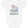 thumbnail image 3 of Inktastic Will You Be My Godparents? Cute Elephants Moon and Stars Boys or Girls Baby Bodysuit, 3 of 5