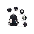 thumbnail image 2 of Set de Mochila / Bolsas Petukita Box Escolar Estudiante Lapicera Tote Lona Negro Petukita Box Kawai, 2 of 6