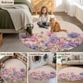 thumbnail image 5 of Round Rugs 3.3Ft, Pink Blue Spring Floral Round Area Rug Washable Indoor Throw Carpet, Rustic Summer Flower Botanical Soft Non Slip Circle Rug for Laundry Room Patio Home Decor Aesthetic, 5 of 8