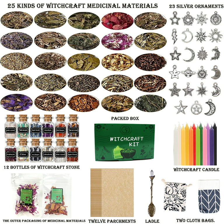  Witchcraft Supplies Kit 30Packs - Herbs for Spells