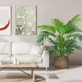 thumbnail image 2 of WORTH 4ft Artificial Areca Palm Plant 2 Packs in Pot, Lifelike Faux Silk Plant for Home Decor, Includes Two Linen Bags & 20g Dry Moss, Perfect Indoor Artificial Palm Tree, 2 of 6