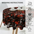 thumbnail image 6 of YFYANG 60 inch Round Table Cloth, Reusable Polyester Ink Splash Art Table Cover for Indoor Outdoor Kitchen Restaurant Table Decoration Tablecloths, 6 of 8