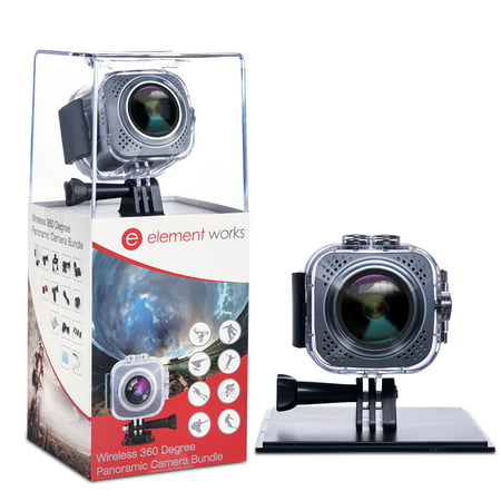 Tech Elements 360 Degree Digital Hd Waterproof Wifi Video Camera with Tripod and other Accessories ( Silver