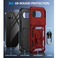 thumbnail image 2 of KOMI for Google Pixel 9a Case with Slide Camera Cover HD Screen Protector [Military Grade 16ft. Drop Tested] Magnetic Ring Holder Kickstand Protective Phone Case for Google Pixel 9A 2025 (6.3 inch), 2 of 5