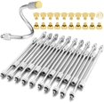 thumbnail image 1 of CNKOO 20 Packs 5.9 Inch Flexible Mister Nozzle Extensions  Brass Mist Rod Bendable Extended Pole 10/24 UNC for High Pressure Mist Nozzles  Misting System Nozzle Extension, 1 of 7