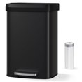 thumbnail image 1 of Garvee 13.21 Gallon Step-on Trash Can for Kitchen, with Liner Rim & Soft Close Plastic Lid, Black, 1 of 9