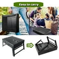 thumbnail image 3 of Portable Barbecue Charcoal Grill Foldable BBQ Grill Stainless Steel Wood Burning BBQ Stoves Outdoor Camping Barbecue Cooking Grills Stoves Smokers Tool for Picnic Beach Backyard, 3 of 10