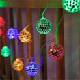 thumbnail image 2 of Disco Ball String Lights, Silver Mirror Mosaic, 20 LEDs 9.8ft Length 1 Pack, for Disco Theme Party Birthday Wedding Indoor Outdoor Decoration, 2 of 5