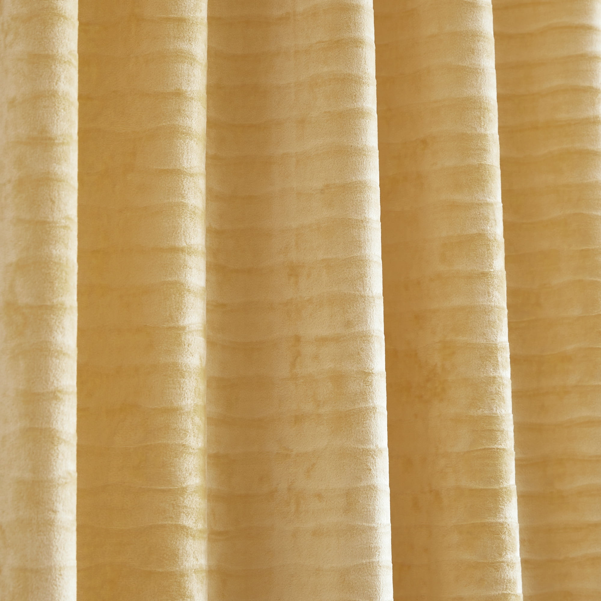 Martha Stewart Wave Embossed Velvet Curtain Panel Pair, Gold, Pole Top/Back Tab, Room Darkening, Indoor, Adult, 2 Piece Set, 37" x 95"