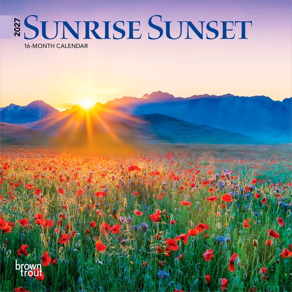 Sunrise Sunset | 2027 7x14" (Hanging) Mini Wall Calendar | BrownTrout