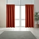 thumbnail image 1 of Cortinas opacas de panel doble 63x52 pulgadas, elegantes para el dormitorio, bolsillo para barra, rojo oscuro, 1 of 6