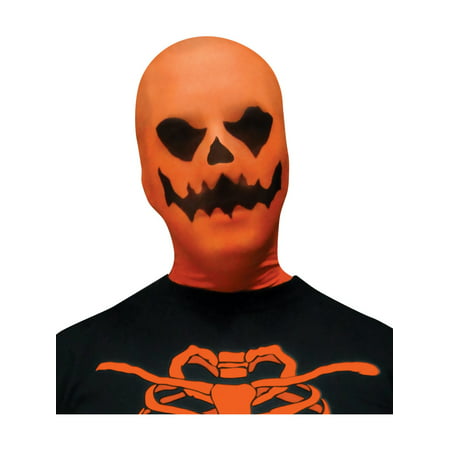 Scary Evil Pumpkin Jack-O-Lantern Stocking Fabric Mask Costume