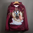 thumbnail image 4 of Looney Tunes Taz-Mania Hoodie 3D Print Pullover Hooded Long Sleeve Sweatshirts Tops Blouse with Pocket for Mens Womens, 4 of 7