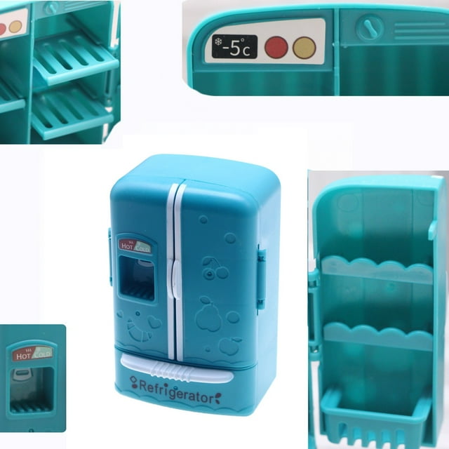 1/12 Miniature Refrigerator Toy Refrigerator Mini Refrigerator Decorations Miniature Stuff For Kitchen Game Play Toys For Kids