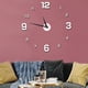 thumbnail image 3 of Wosthever Reloj de pared sin taladrar reloj espejo moderno Simple creativamente Horloge decoración del hogar TV Fondo salas de estar Decoración del hogar Plata Wosthever HA077364-03, 3 of 6