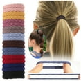 thumbnail image 2 of Cosmug Hair Ties Highly Elastic Hair Ties for Thick Hair, Rubber Bands for Hair 20Pc In a Pack, Large Stretch Non-Slip Seamless Lightweight No Damage for Women Girls, 2 of 7
