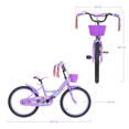 thumbnail image 4 of Bicicleta Infantil Aeiou R20 Qk-13 Con Campana Morado, 4 of 5