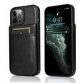 thumbnail image 2 of iPhone 13 Pro Case, Leather Wallet Case iPhone 13 Pro 6.1", PU Leather Case, Built in Stand Wallet Credit Card Holder Case 5 Card Slots Case For Apple iPhone 13 Pro, Black, 2 of 10