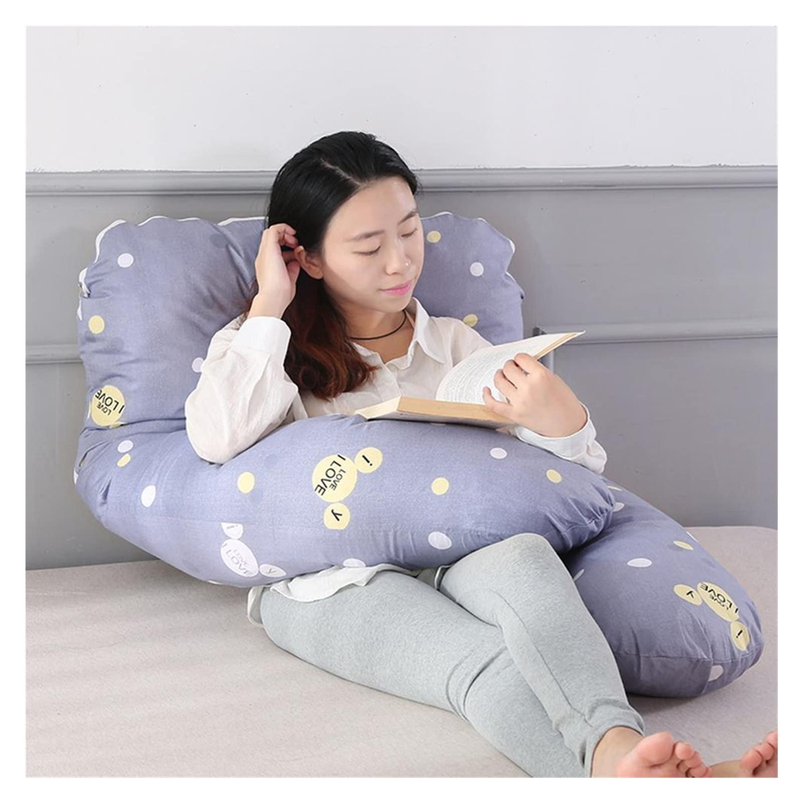 U-Shaped Maternity Pillow，Comfortable and Breathable Pregnant Pillow，Support for Abdomen, Legs