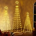 thumbnail image 4 of AWQM 3pcs Christmas Tree Lights Decorations for Outdoor/Indoor,Christmas Lighted Tree Light up Trees,Artificial LED Tree for Holiday Party Decor,448 Warm Lights,4FT+5FT+6FT, 4 of 8