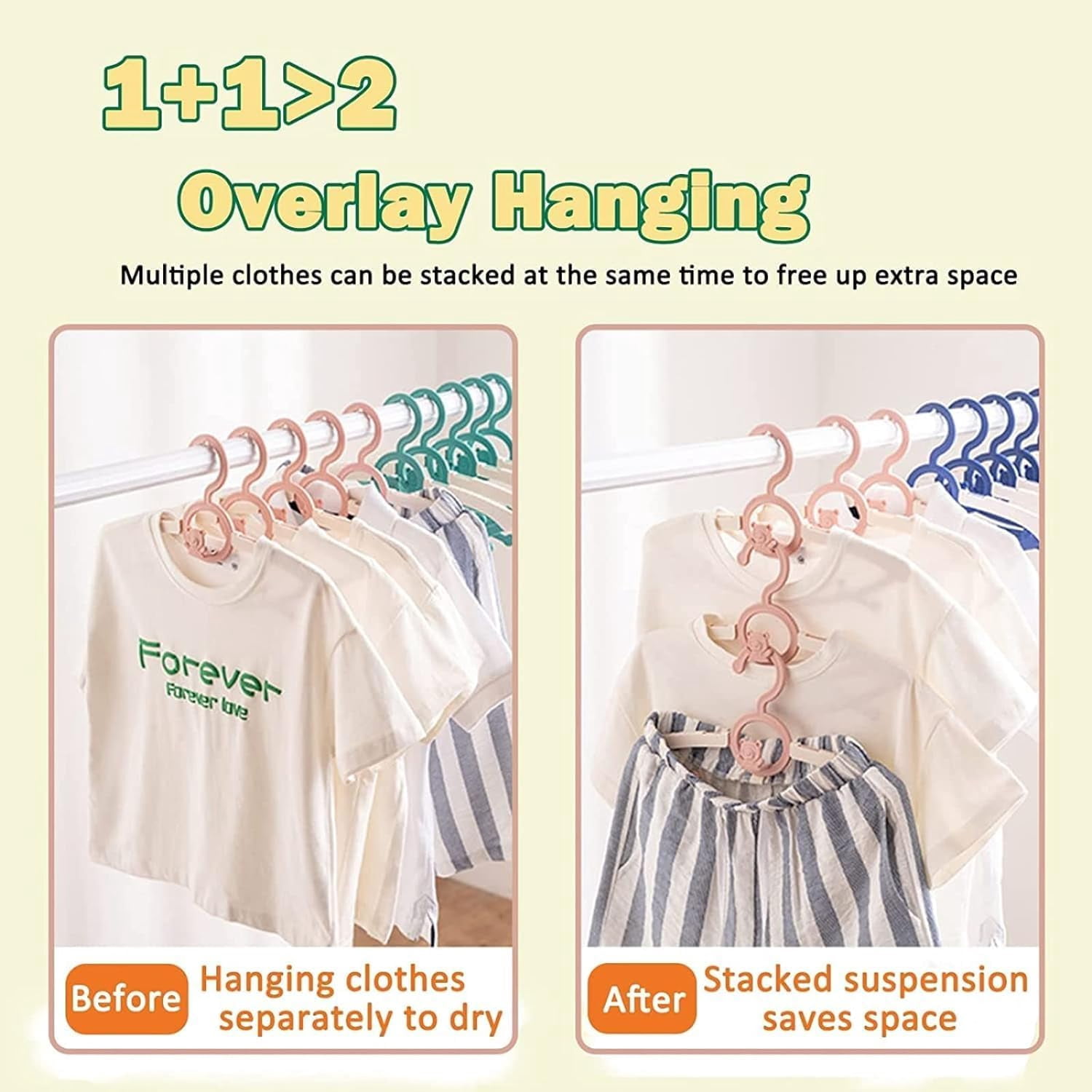 Baby Hangers for Closet, Non-Slip 11"-14" Adjustable Infant Clothes Hanger for Nursery, 0-18yrs Plastic Kid Hanger Clothing Organizer, Children Pink Plastic Rack for Newborn Toddler Coat, 20pcs