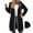 Black #005, variant on Mohiass Tunic Zip Up Hoodie Women Fleece Long Sleeve 2025 Long Sweater Two Way Zipper Casual Drawstring Fall Jacket Coat with Pocket Beige L