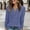 Blue, variant on NMMUED Sweaters for Women Pullover Sweaters for Women Ribbed Tops for Women Henley Shirts for Women, Blue L