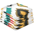 thumbnail image 7 of Colorful Ikat Geometric Tea Towels 4 Pack Diamonds Ethnic Kitchen Dish Cloth with Hanging Loop, 18"x28" Lint-Free Absorbent Towel for Kitchen Drying Wiping and Cleaning, 7 of 7