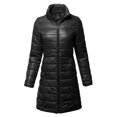 thumbnail image 1 of FashionOutfit Women's Casual Solid Comfortable Light Weight Long Quilted Padding Jacket, 1 of 1
