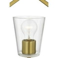 thumbnail image 6 of Progress Lighting, Vertex Collection, 1-Light Semi-Flush Mount, Brushed Gold, Clear Glass Shade, 6 of 10
