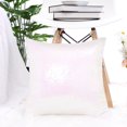 thumbnail image 2 of PiccoCasa Decorative Sequin Throw Pillow Covers, 16"x16" Cushion Covers for Party White+Pink, 2 of 8