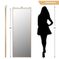 thumbnail image 4 of Giantex Full Length Mirror, 59inch Large Floor Rectangle Bedroom Mirror,  Standing or Wall-Mounted Dressing Mirror, 4 of 9