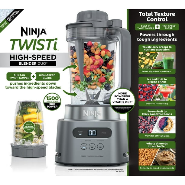 Ninja TWISTi High-Speed Blender DUO with Total Texture