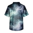 thumbnail image 6 of Domuza Halloween Scrub Shirt for Men Witch Castle Pattern Casual Short Sleeve V Neck T Shirts Stylish Comfortable Funny Medical Top with 3 Pocket Purple S, 6 of 6