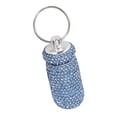 thumbnail image 1 of Capsules Box, Keyring Portable Delicate Rhinestone Medicine Bottle  for Vitamins for Elderly, 1 of 7