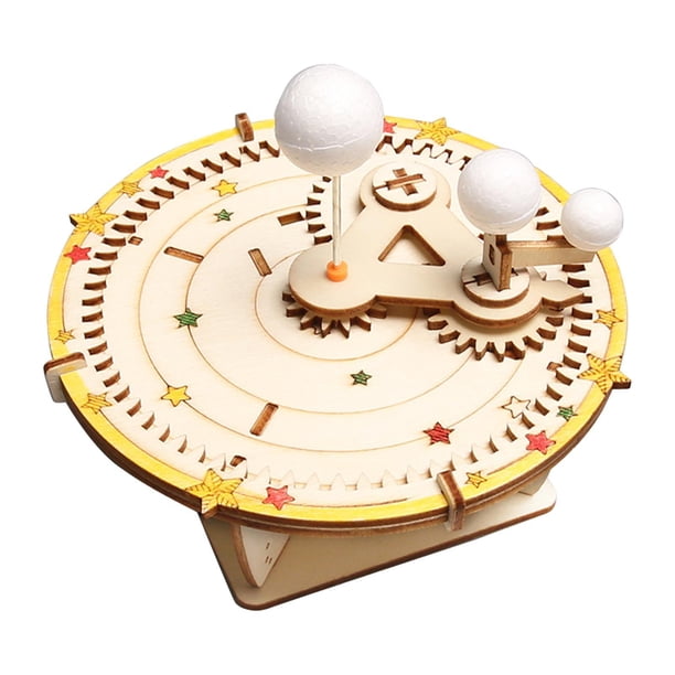 Modelo de eléctrico, juguete científico, kits de aprendizaje de astronomía giratorios, modelo orbital del sol, la tierra y para