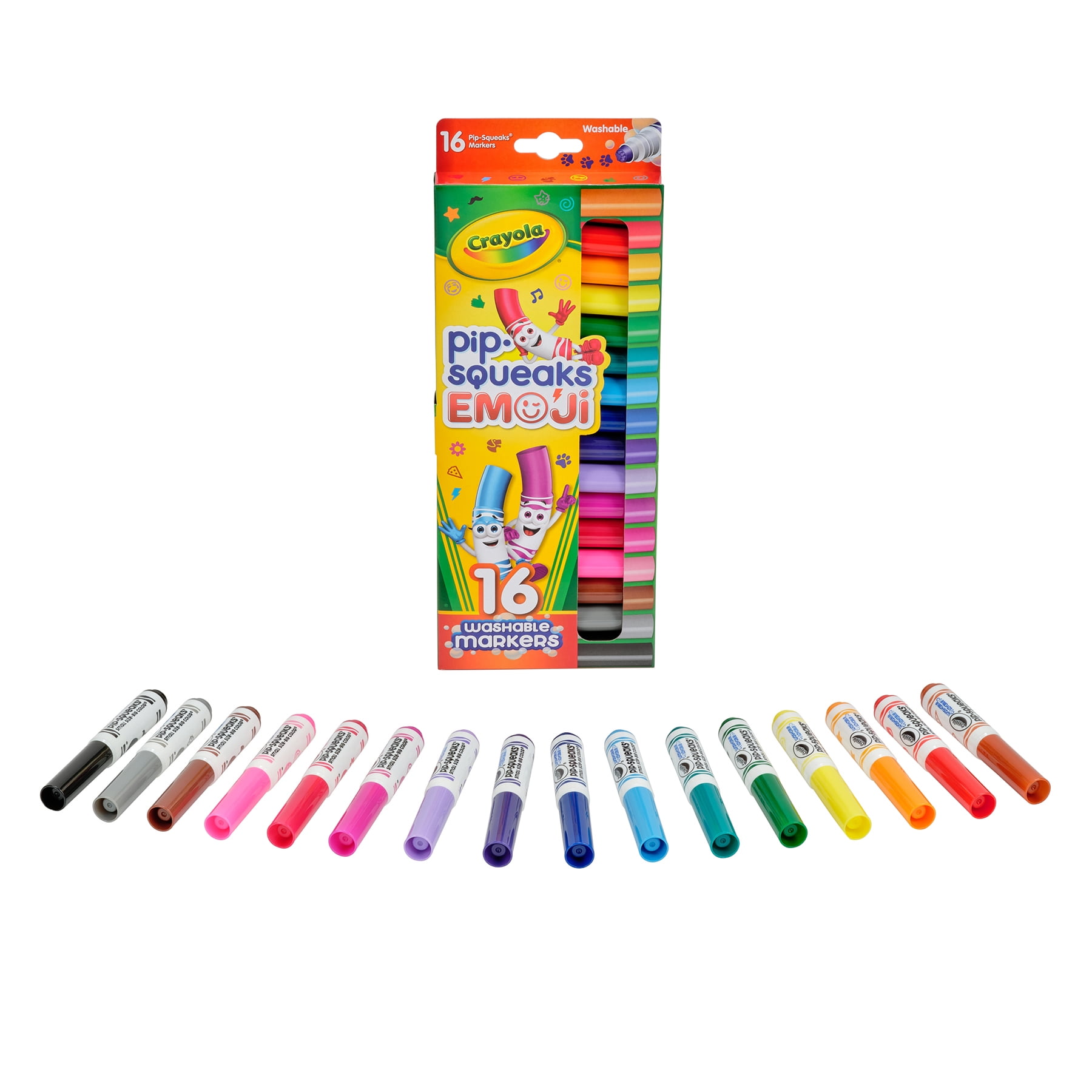 Crayola Pip Squeaks Stamper Markers, 16 Per Pack, 3 Packs