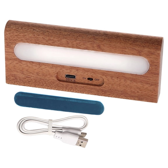 Sapele Solar Rechargeable Wall Lamp, Warm White LED Metal-Adhering Sensor Night Light, No Wiring USB Charging, 3.5 oz / 100 g for Indoor Outdoor Cabinet Hallway