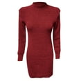 thumbnail image 5 of Womens Sweater Dress High Collar Long Sleeve Solid Color High Collar Knitted Long Dress V Neck Bridesmaid Dress Long plus Size Wrap Dresses for Women 3x Sweater Dress for Women plus Size Lace Maxi, 5 of 5