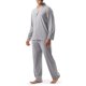 thumbnail image 1 of Conjunto de pijama IZOD de punto de gamuza para hombre, color gris XXL, 1 of 5