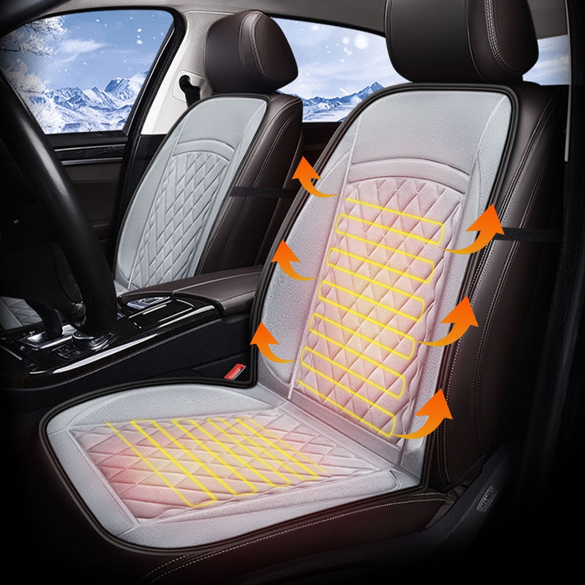 Protoiya Car Heating Cushion Electric Car Heated Seat Pad Comfort Car