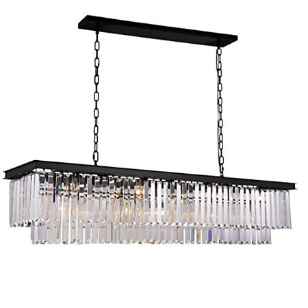 Antilisha Rectangular Crystal Chandelier Lighting Modern K9 Pendant Ceiling Chandeliers 10 Lights For Dining Room Kitchen Island Dinning Table Rectangle Linear Fixture L39 4 W10 2 Canada Rectangle Linear Chandeliers Fixture, Island Crystal Chandelier Lighting