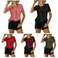 thumbnail image 4 of Camiseta holgada de manga corta Sonducket para mujer informal verano regalo rojo XXL, 4 of 6