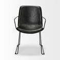 thumbnail image 2 of Mercana Sawyer II Black Faux-Leather Dining Chair with Black Iron Frame, 2 of 7