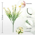 thumbnail image 2 of 24 Bundles Artificial Flowers Outdoor UV Resistant Fake Flowers Plants No Fade Silk Plastic Flowers for Outside Front Porch Planters Garden Window Box Indoor Home Decor, White, 2 of 8